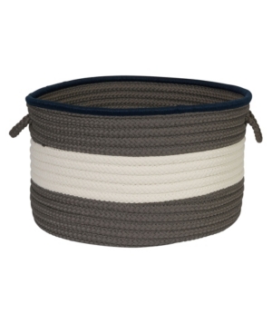 Colonial Mills Color Block Round Braided Storage Basket
