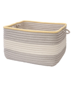 Colonial Mills Color Block Square Braided Storage Basket