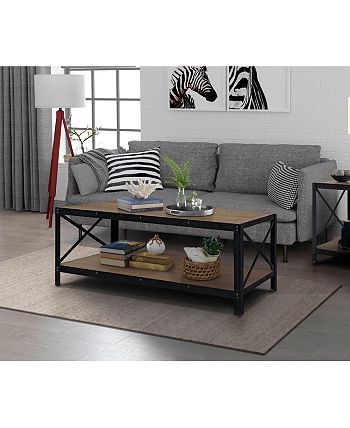 Gallerie Décor - Industrial Coffee Table, Quick Ship