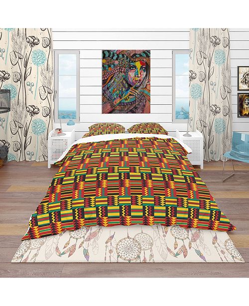 Design Art Designart African Pattern Tropical Duvet Cover Set