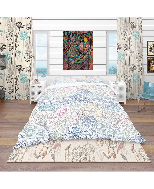 Design Art Designart Indian Paisley Pattern Bohemian And