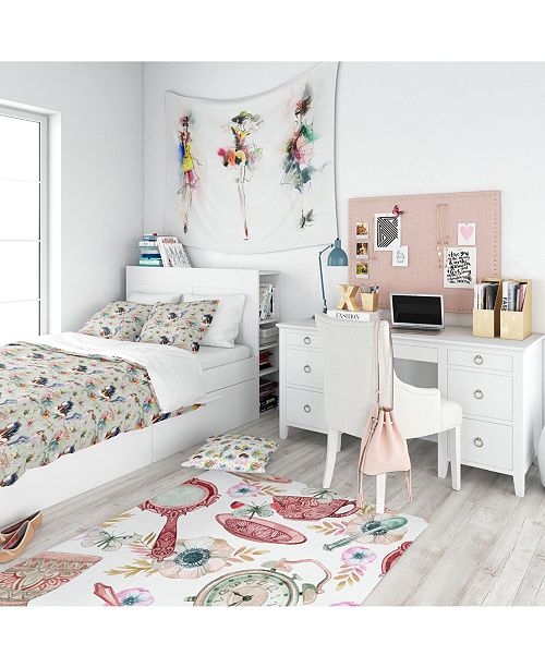 Design Art Designart Sweet Girl Summervibes Casual Teen Duvet Cover Set King Reviews Duvet Covers Bed Bath Macy S
