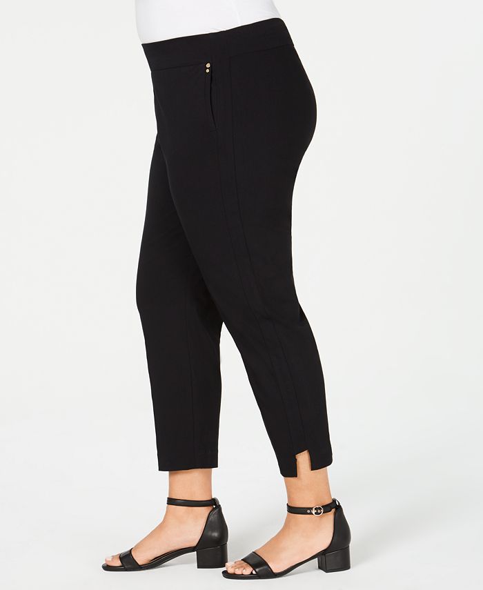 JM Collection Plus Size SplitHem Cropped Pants, Created for Macy's Macy's