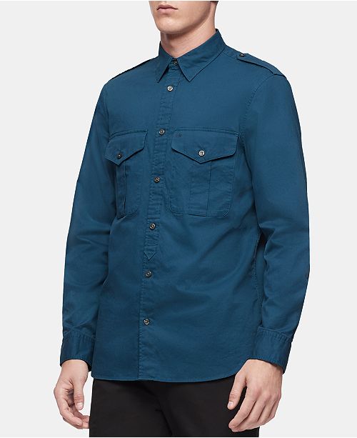 Calvin Klein Men S Military Shirt Reviews Casual Button Down