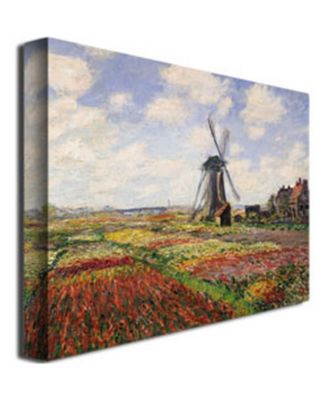 Trademark Global Claude Monet 'Tulip Fields in Holland, 1886' Canvas Art - 47" x 35"