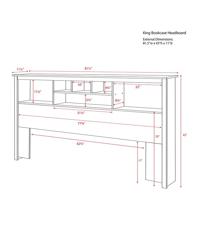 Prepac King Bookcase Headboard Macy's