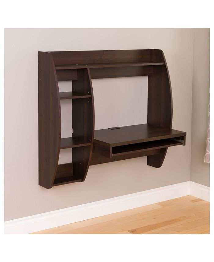 Prepac Floating Desk with Storage and Keyboard Tray Macy's