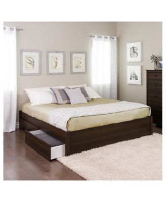 Prepac King Select 4-Post Platform Bed With 2 Drawers - Macy's