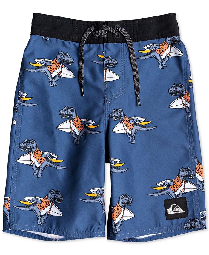 Quiksilver Toddler & Little Boys Everyday Dinos Printed 14" Swim Trunks