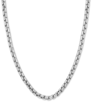 EFFY COLLECTION EFFY ROUNDED BOX LINK 24" CHAIN NECKLACE IN STERLING SILVER
