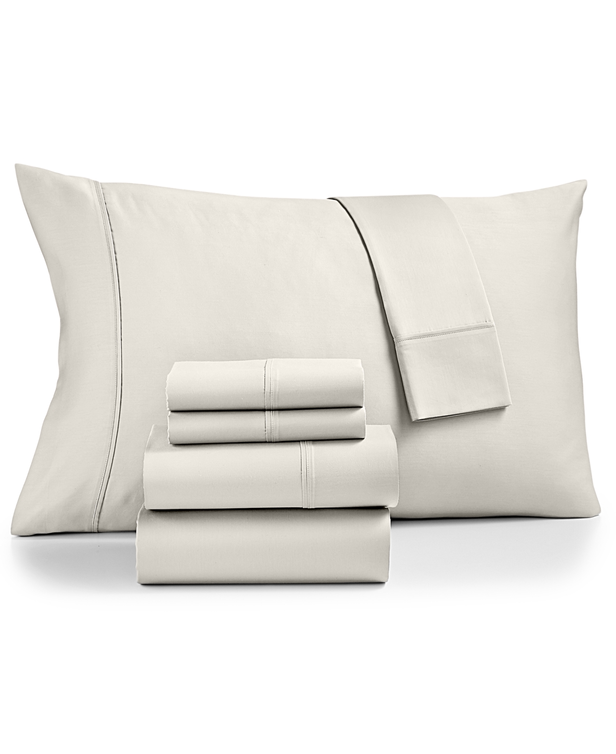 Fairfield Square Collection Brookline 1400 Thread Count 6 Pc. Sheet Set, California King, Created For Macy's In Ivory