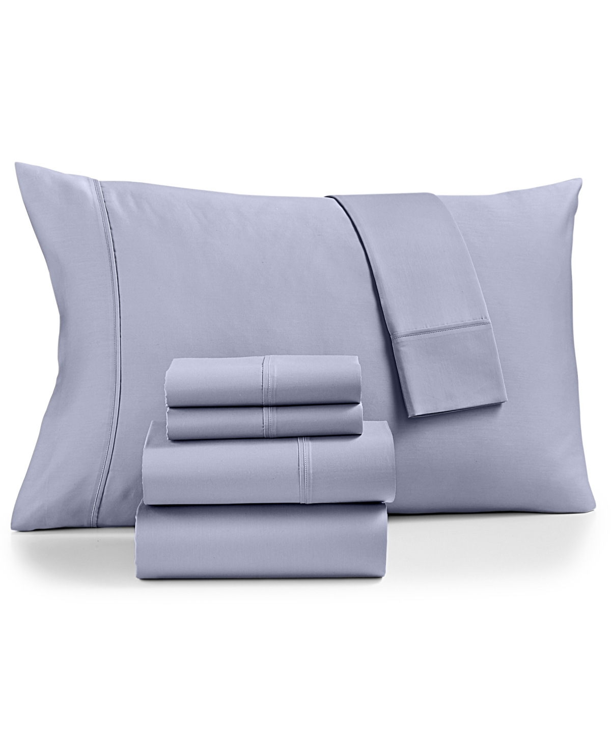 Fairfield Square Collection Brookline 1400 Thread Count 6 Pc. Sheet Set, California King, Created For Macy's In Sky Blue