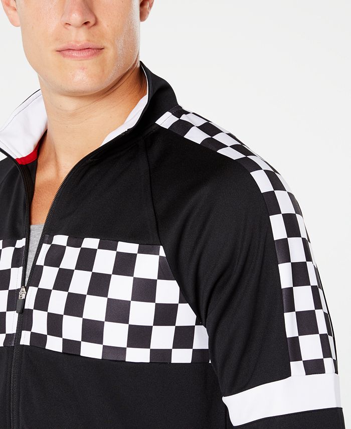 Ideology Men's Checkerboard Track Jacket, Created for Macy's Macy's