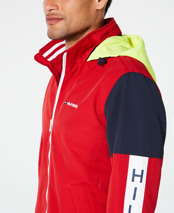 Tommy Hilfiger Men's Harbor Colorblocked Hooded Yacht Jacket - Macy's