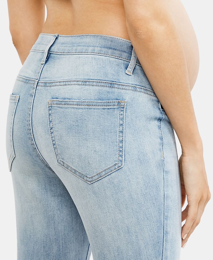 Indigo Blue Maternity Cropped Skinny Jeans Macy's