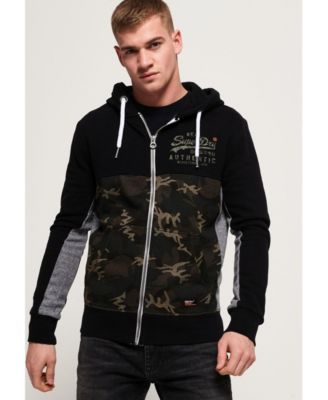 superdry camo zip hoodie