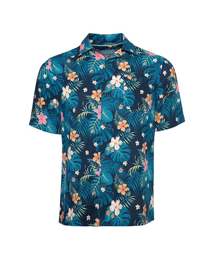 Caribbean Joe Men's Classic Camp Short Sleeve Island Shirt - Macy's