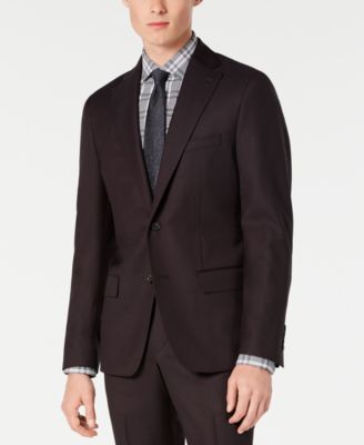 dkny burgundy suit