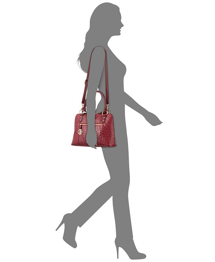 Giani Bernini OstrichEmbossed Dome Satchel, Created for Macy's