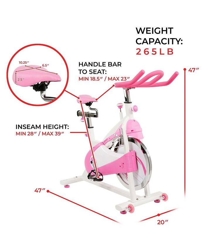 Sunny health & fitness pink indoor cycling bike deals