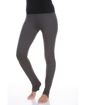 White Mark Solid Leggings