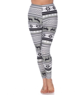 White Mark Women's One Size Fits Most Printed Leggings