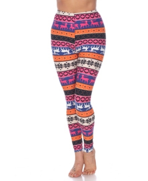 White Mark Women's One Size Fits Most Printed Leggings