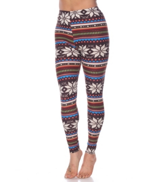 White Mark Women's One Size Fits Most Printed Leggings
