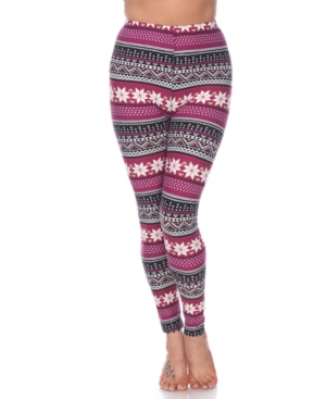 White Mark Women's One Size Fits Most Printed Leggings