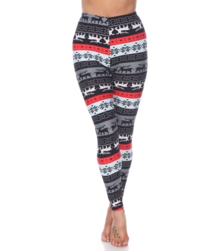 White Mark Women's One Size Fits Most Printed Leggings