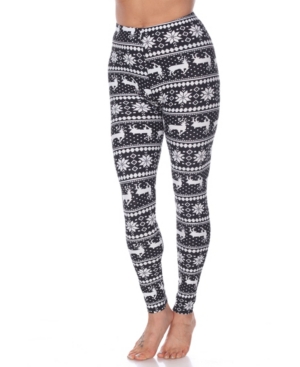 White Mark Women's One Size Fits Most Printed Leggings