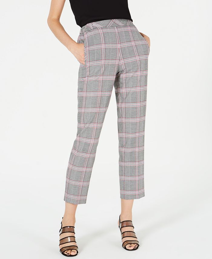 Macy's plaid pants clearance