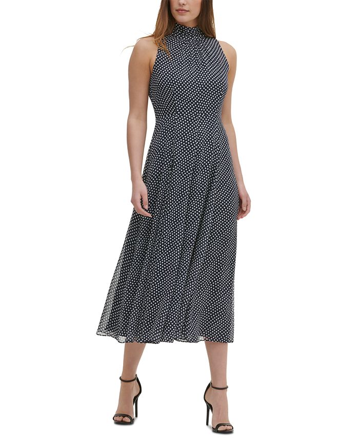 Tommy Hilfiger Dot-Print Chiffon Midi Dress & Reviews - Dresses - Women ...