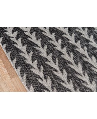 Novogratz Villa Vi-02 Charcoal 2'7" x 7'6" Runner Outdoor Area Rug