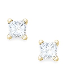 Princess-Cut Diamond Stud Earrings in 10k Gold (1/10 ct. t.w.)