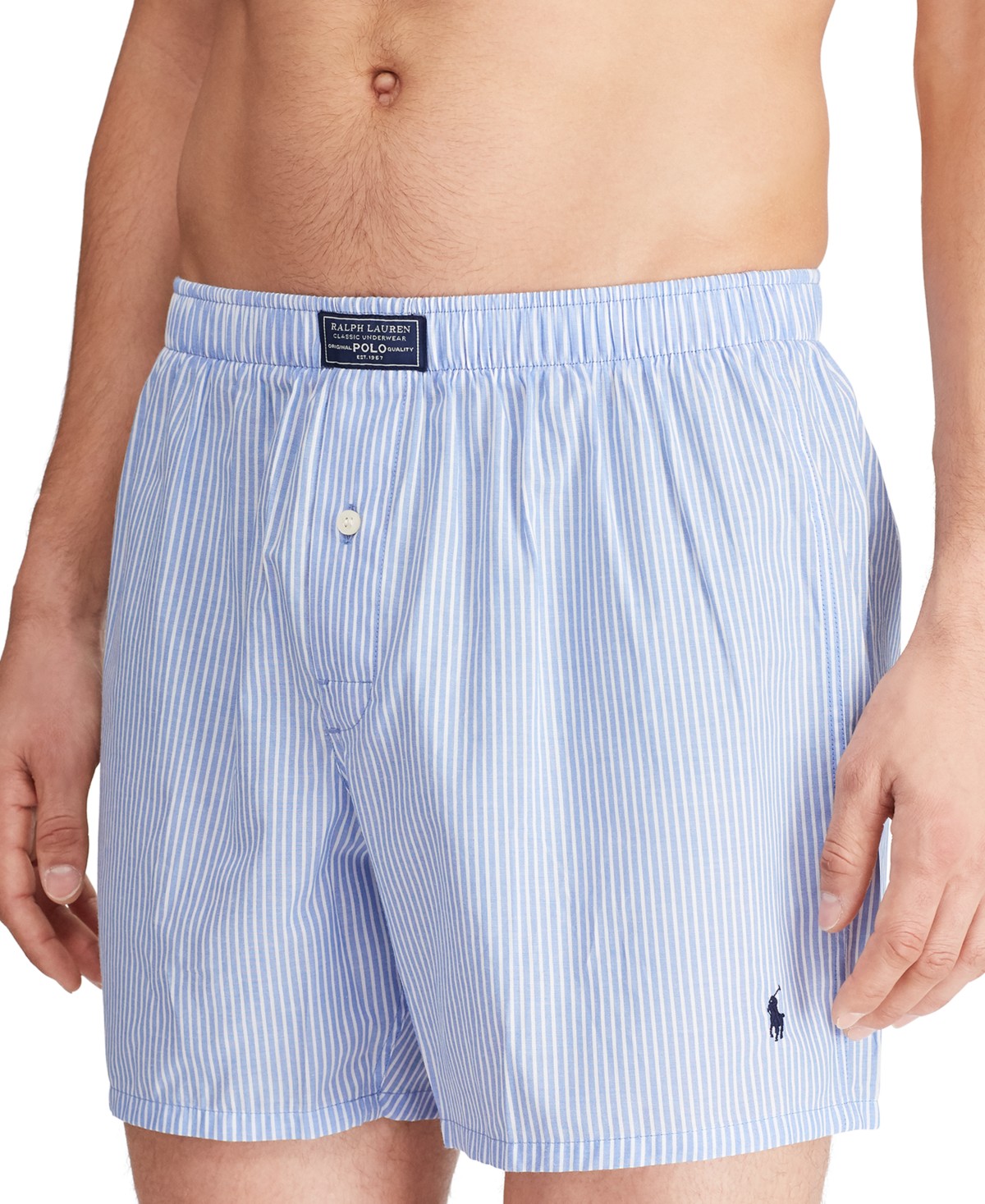 Бельё Polo Ralph Lauren Men's Plaid Single-Button Fly Boxers — фото 1