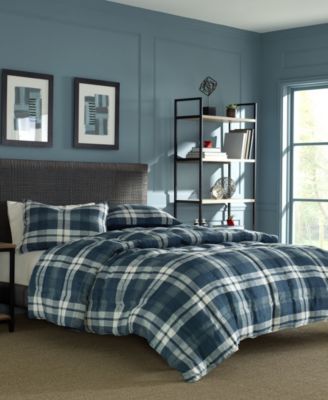 Crossview Plaid Microsuede 2 Piece Comforter Set, Twin/Twin XL