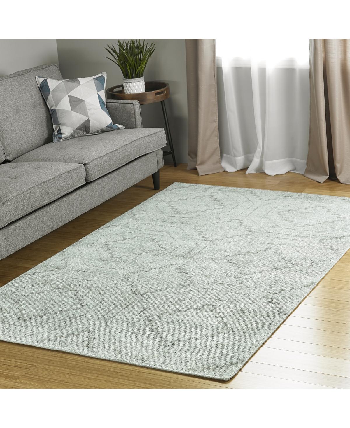 Kaleen Solitaire SOL13-34Area Rug - Glacier
