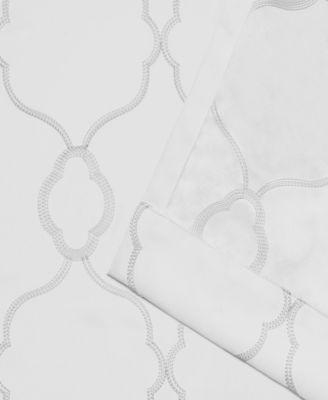 Belmont Embroidered Woven Blackout Grommet Top Curtain Panel Pair, 52" x 84"