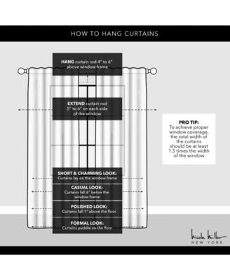 Treillage Woven Blackout Hidden Tab Top 52" X 96" Curtain Panel Pair