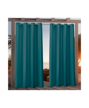 Exclusive Home Canvas Indoor/outdoor Grommet Top 54" X 96" Curtain Panel Pair In Teal