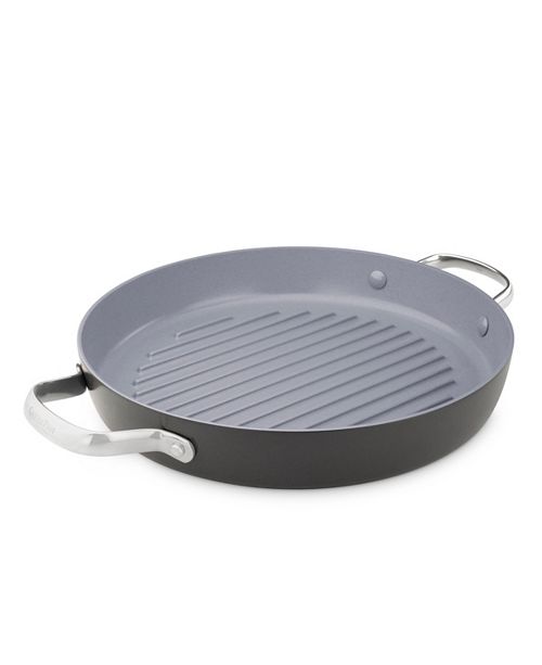 Greenpan Valencia Pro 11 Ceramic Non Stick Round Grill Pan Reviews Cookware Kitchen Macy S