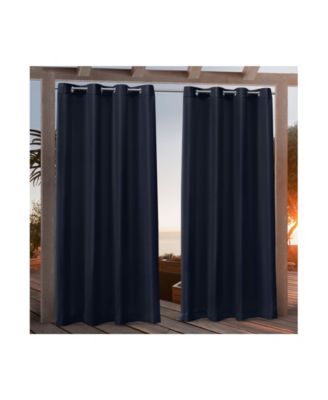 Nicole Miller Canvas Indoor/Outdoor Grommet Top 54" X 96" Curtain Panel Pair