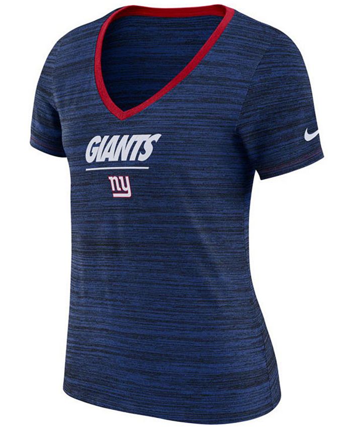 Nike Women's New York Giants Dri-Fit V-Neck T-Shirt - Macy's