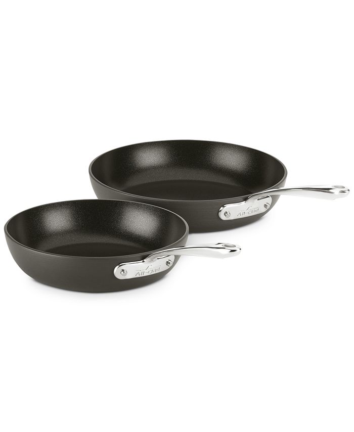 All-Clad Essentials Hard Anodized Nonstick Cookware Set, 2-piece Fry and Sauce  Pan with lid Set - Macy's