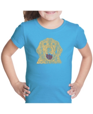 La Pop Art Girl's Word Art T-Shirt - Dog