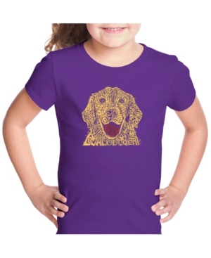 La Pop Art Girl's Word Art T-Shirt - Dog