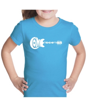 La Pop Art Girl's Word Art T-Shirt - Come Together
