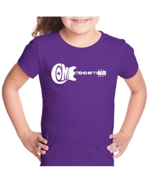 La Pop Art Girl's Word Art T-Shirt - Come Together