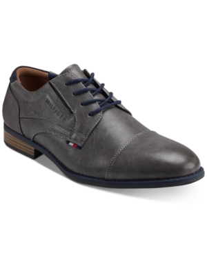 Tommy Hilfiger Banks Cap-toe Oxfords Men's Shoes In Grey